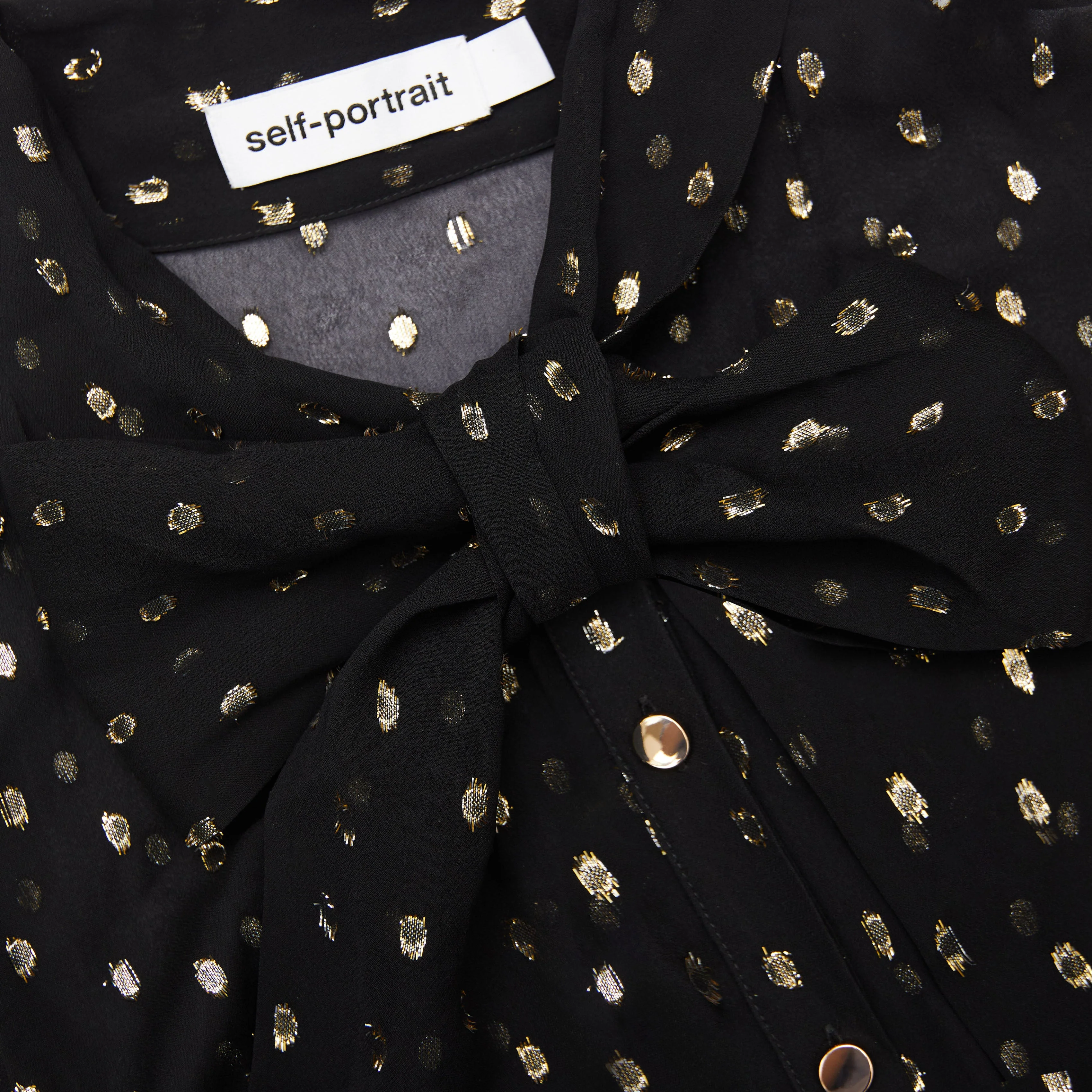 Black And Gold Chiffon Blouse - Image 5
