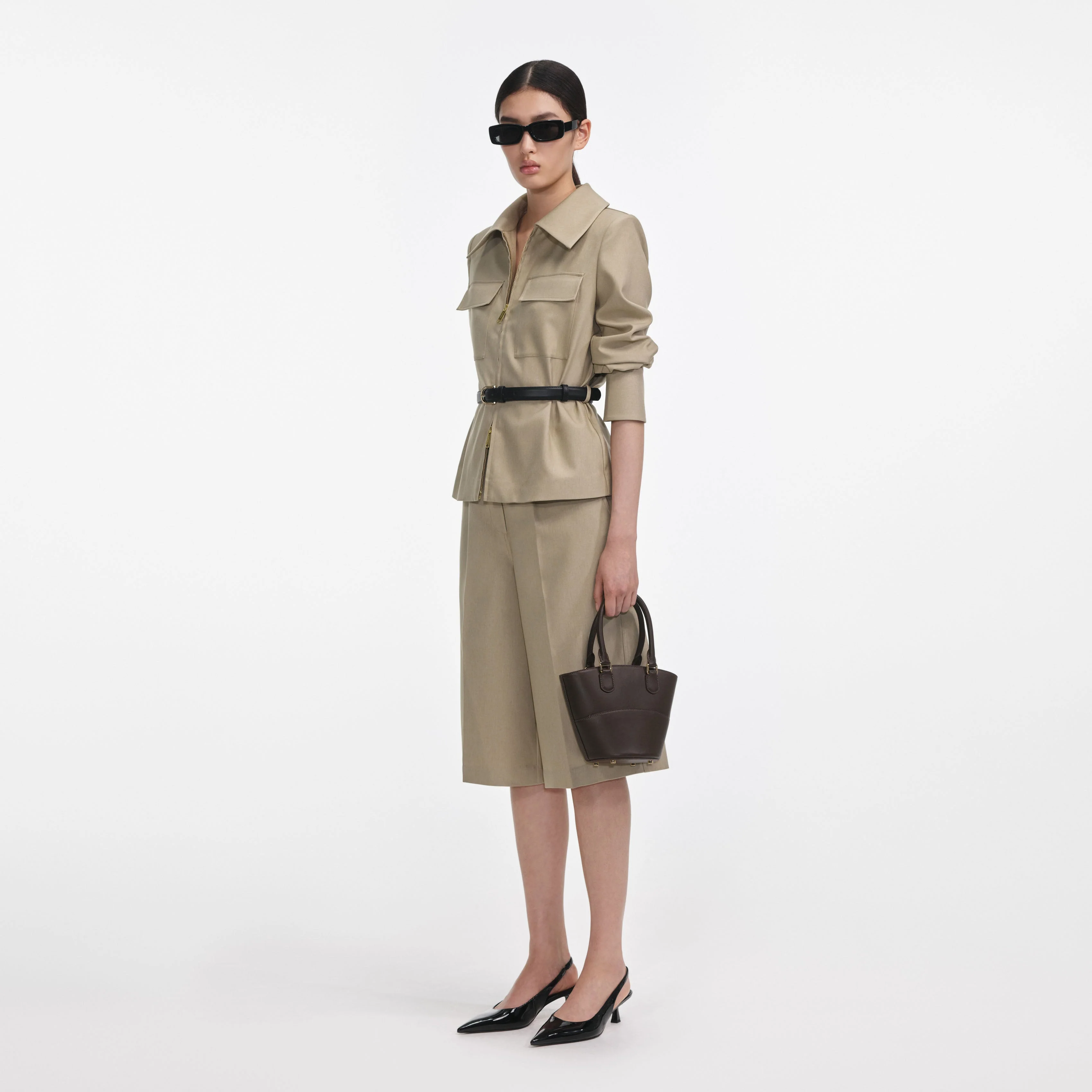 Beige Twill Playsuit - Image 2