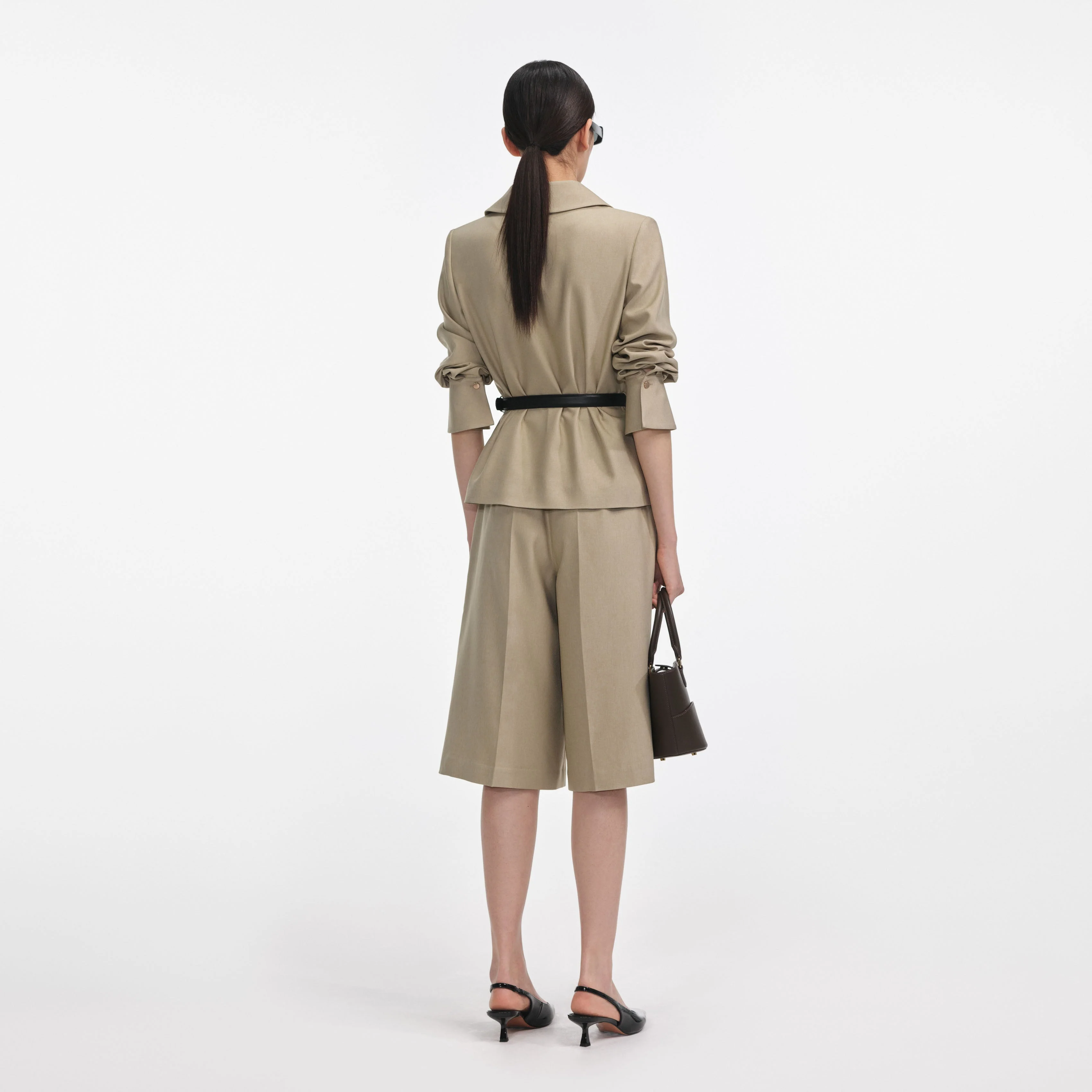 Beige Twill Playsuit - Image 3