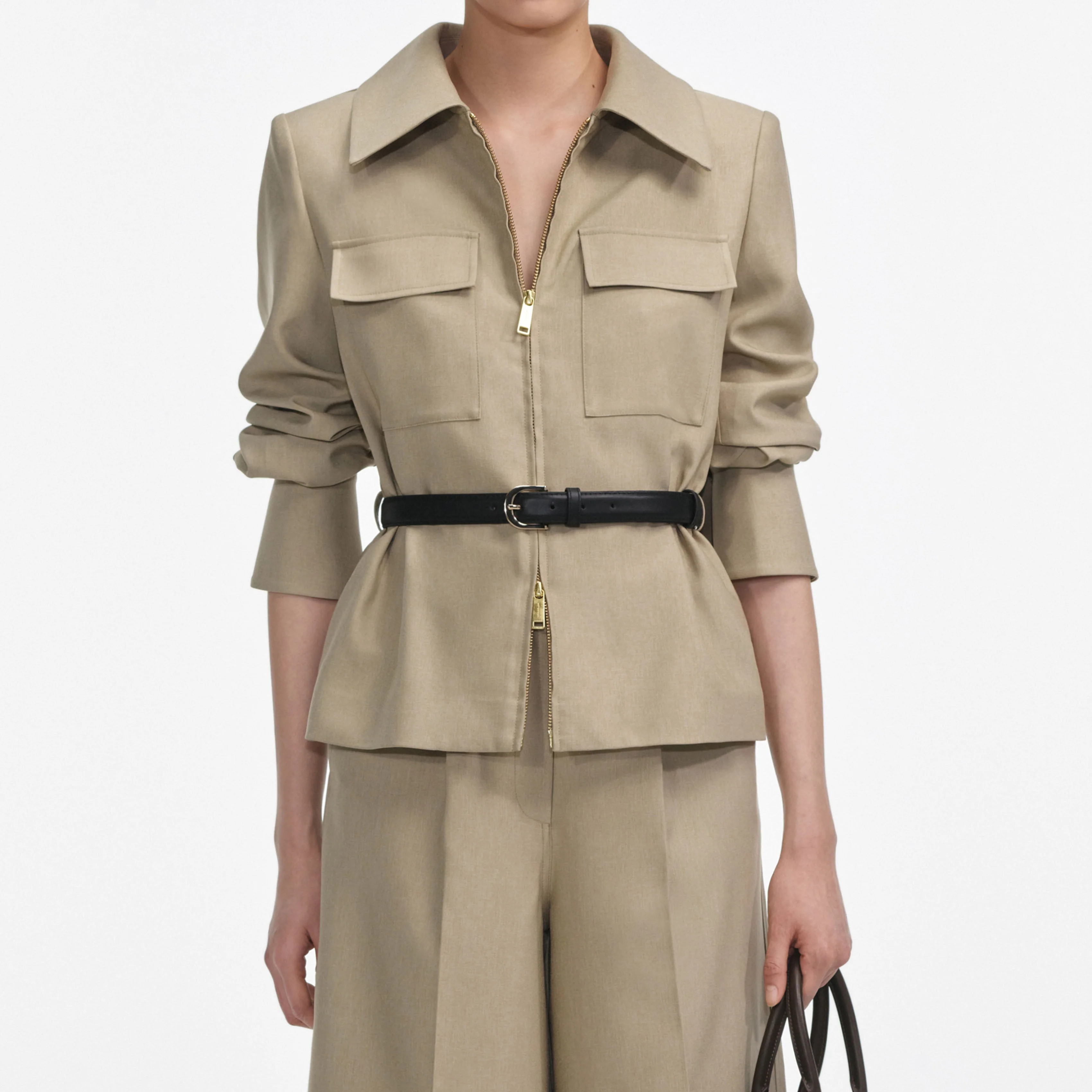 Beige Twill Playsuit - Image 4