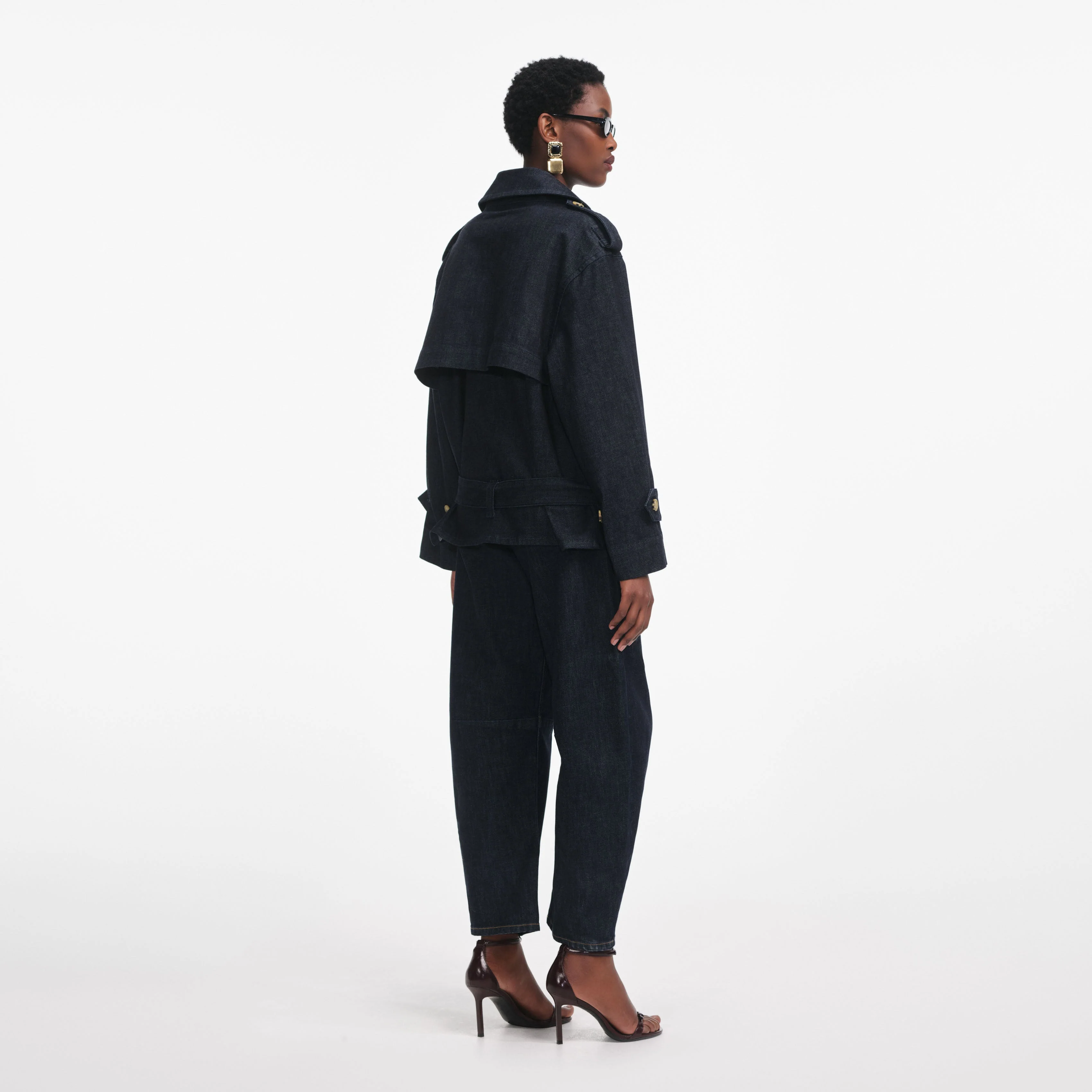 Denim Trench Jacket - Image 3