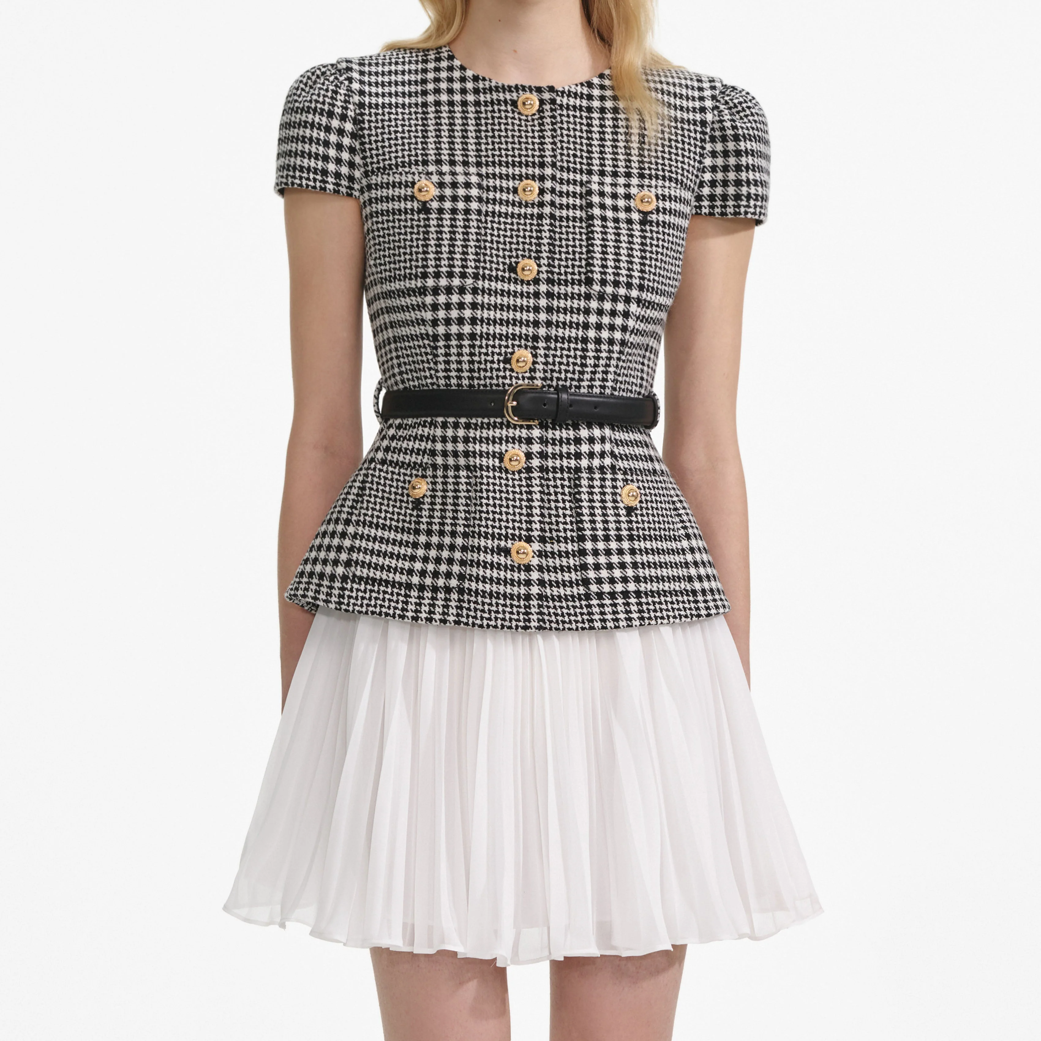 Houndstooth Mini Dress - Image 4