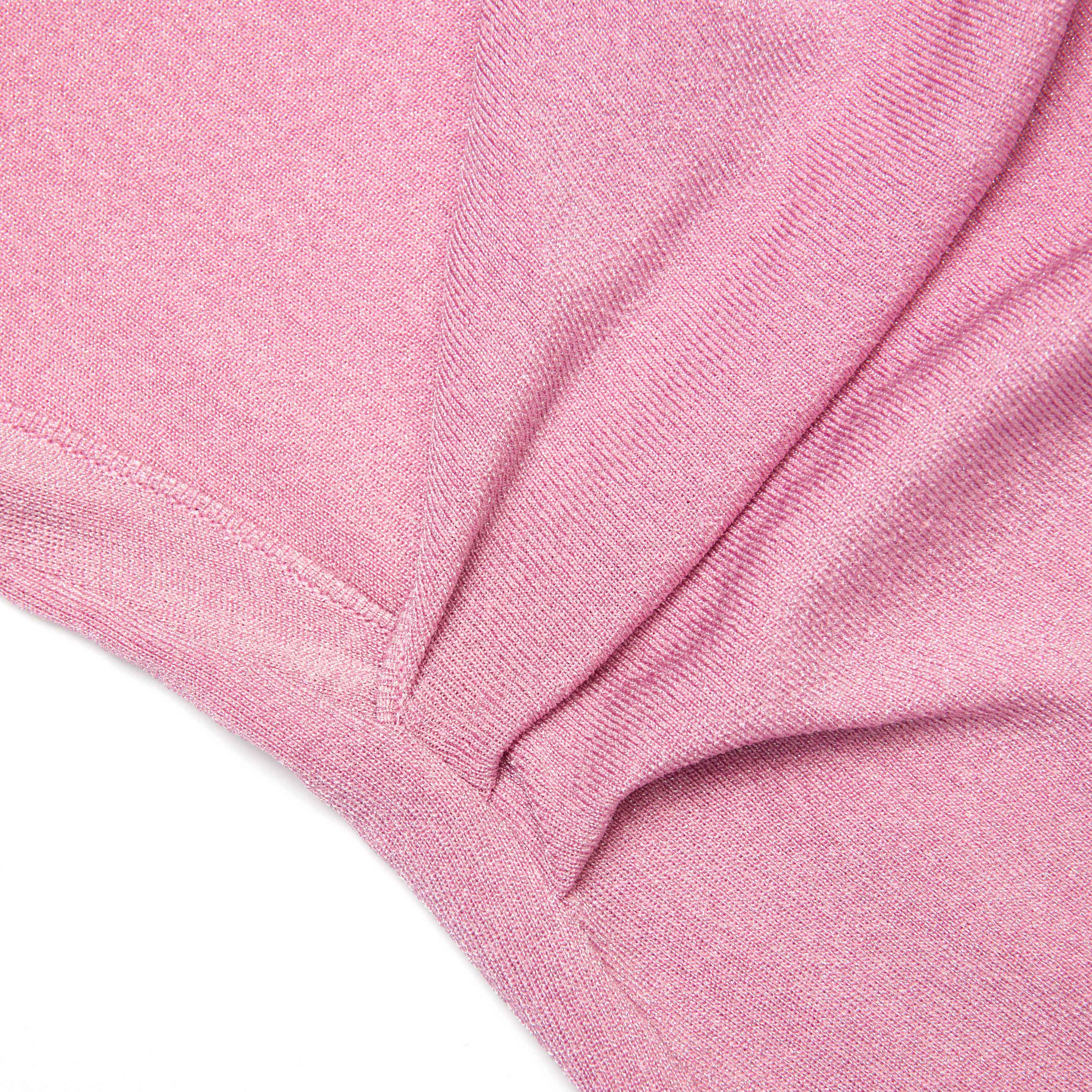 Pink Viscose Knit Mini Dress - Image 5