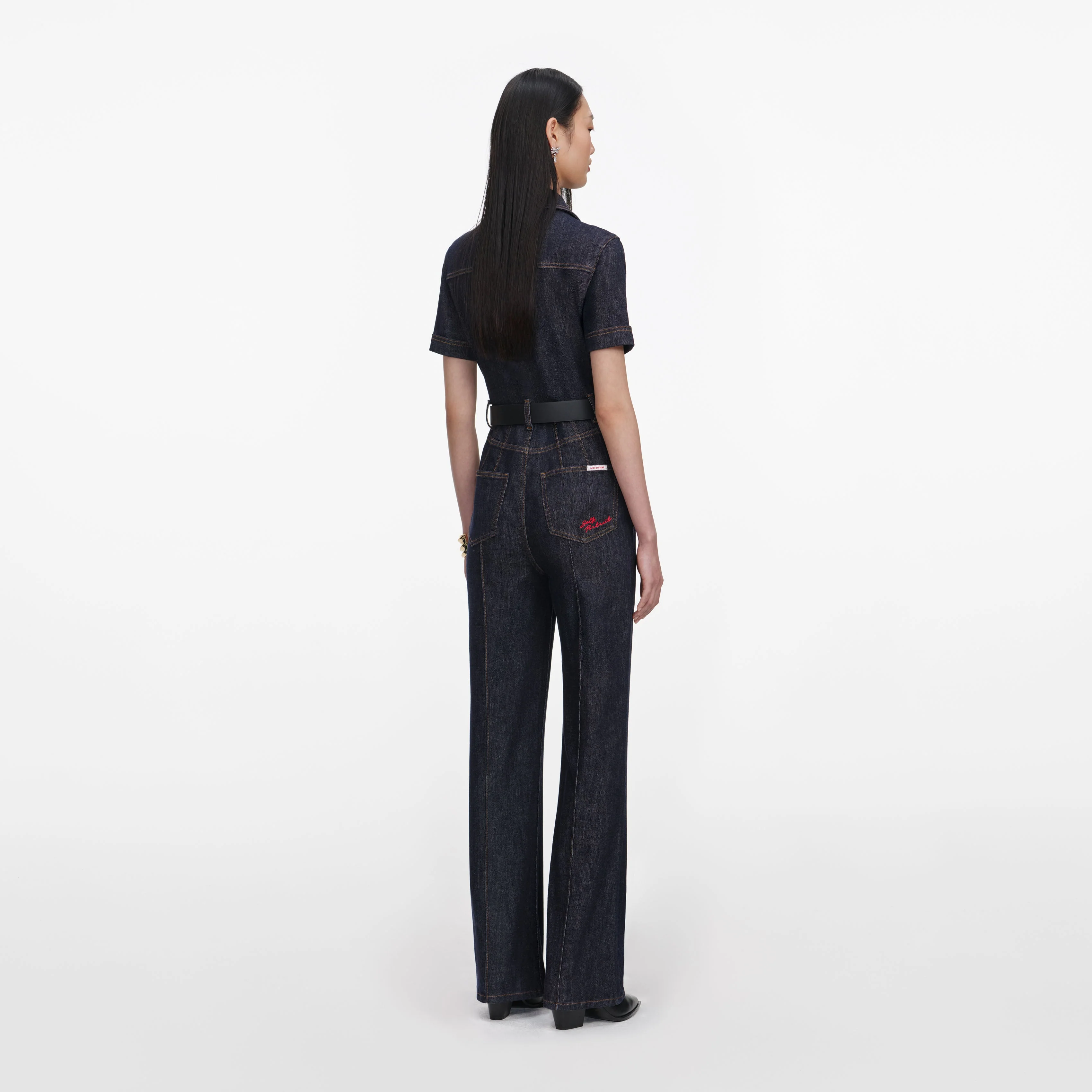 Indigo Denim Jumpsuit - Image 3