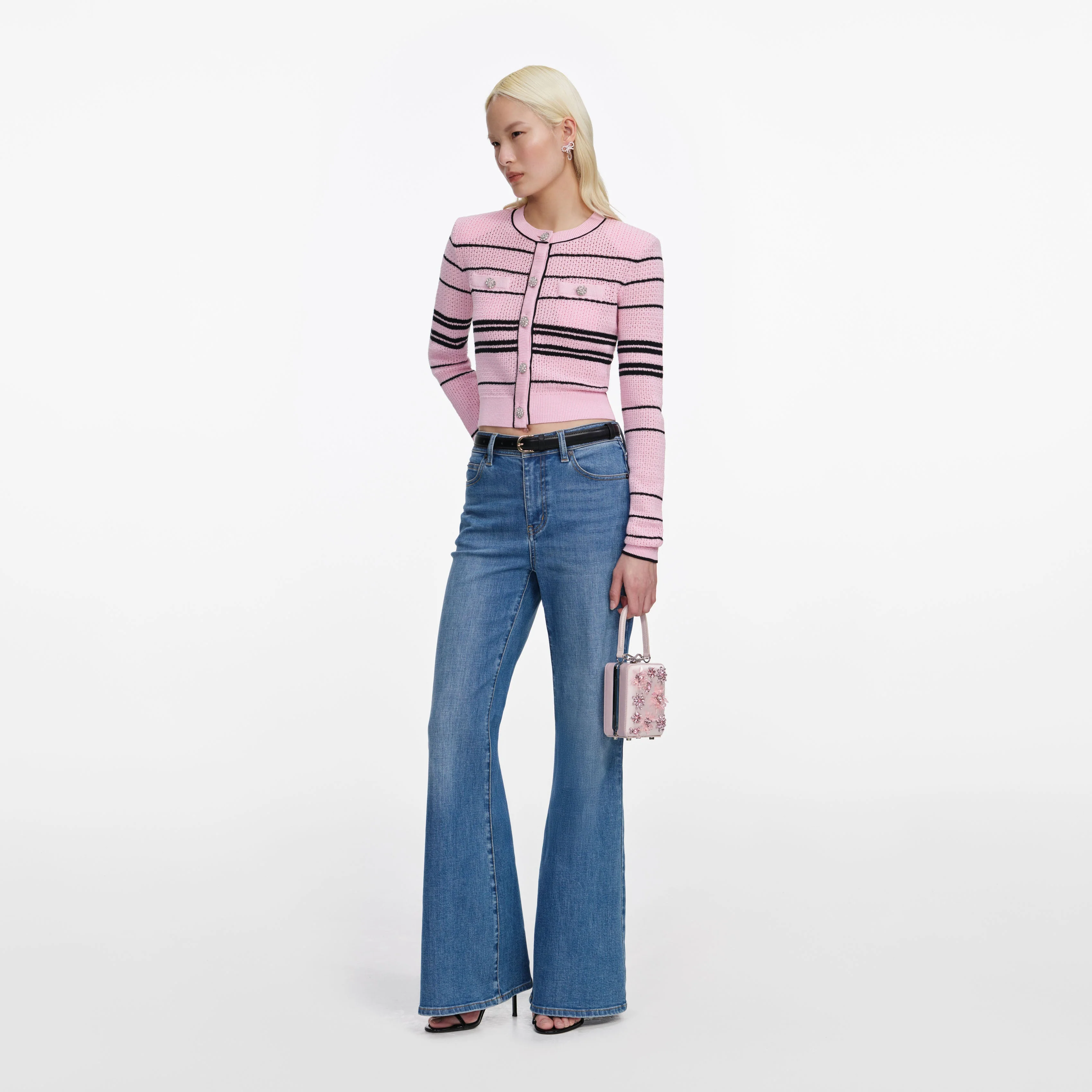 Pink Stripe Cardigan - Image 2
